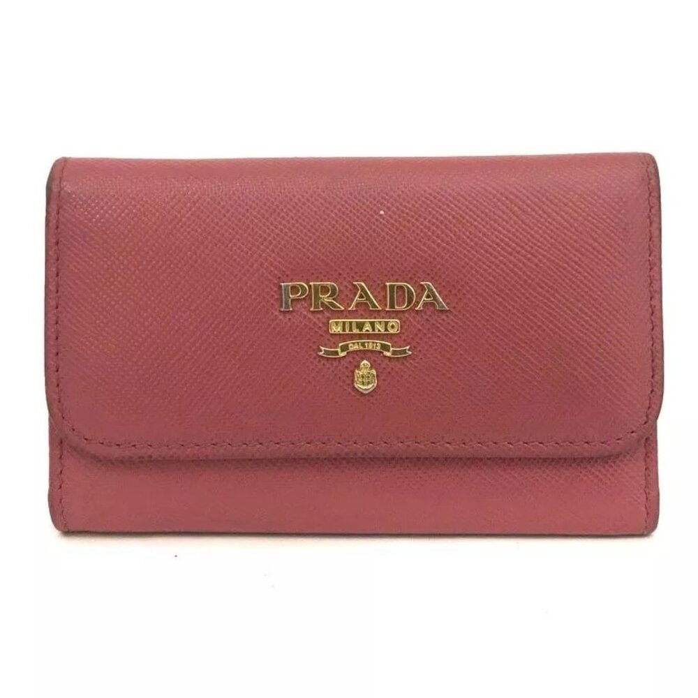 💖PRADA💖 Saffiano Leather 6 Ring Key Case